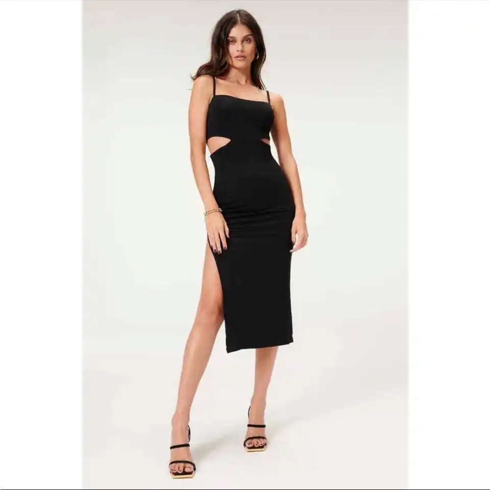 Good American midi cut out dress